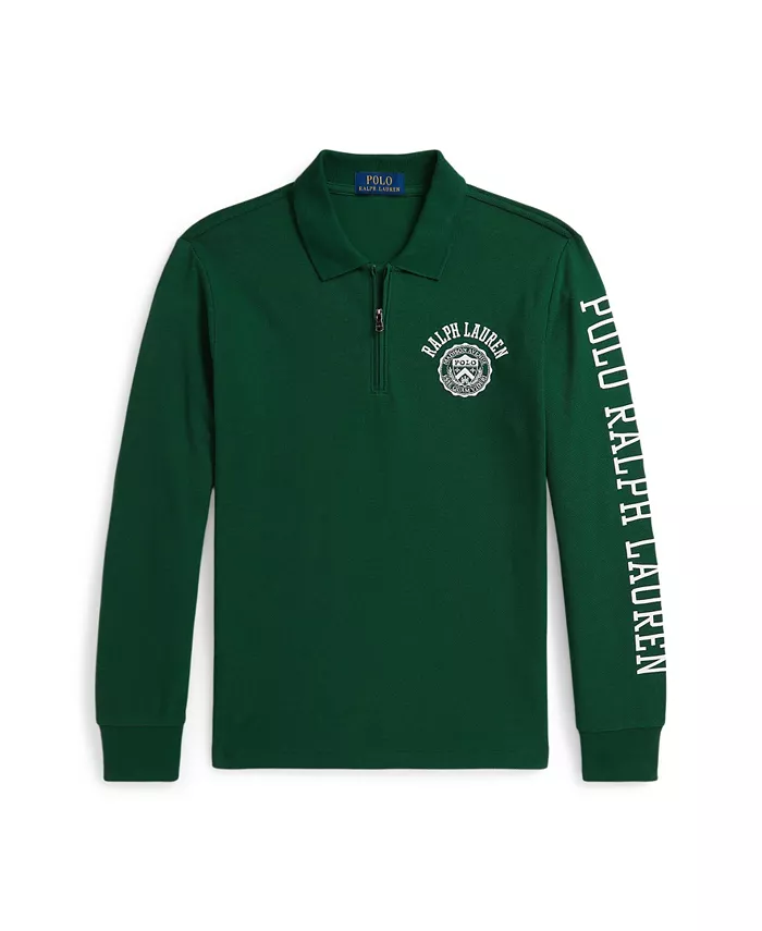 

Футболка-поло из хлопковой сетки с логотипом Big Boys Polo Ralph Lauren, зеленый