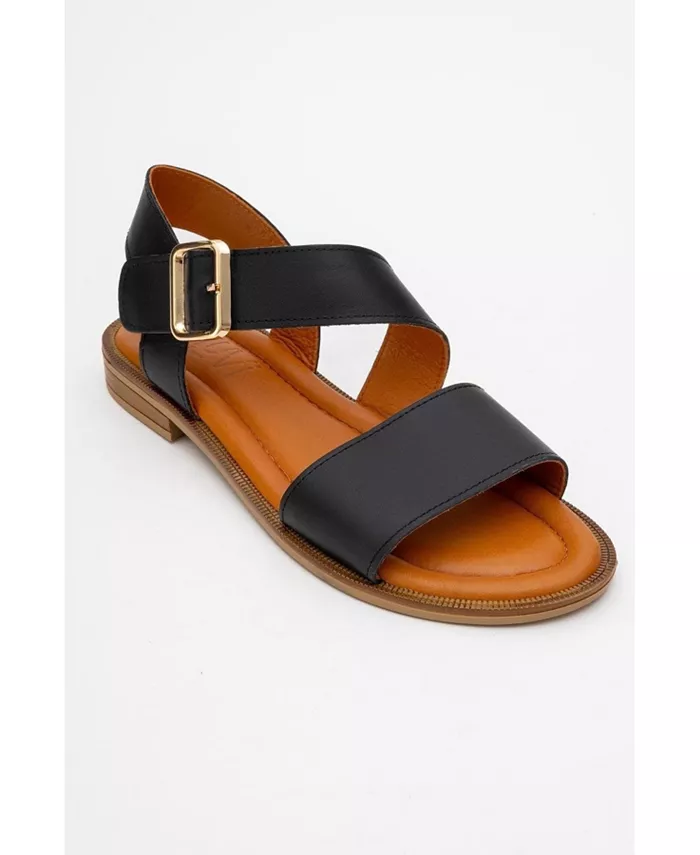 Кожаная сандалия Majesty (женская) Forever & Always Shoes, черный — фото 3