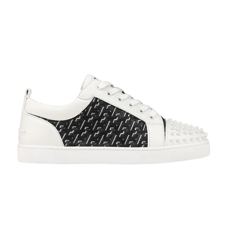 

Кроссовки Christian Louboutin Louis Junior Spikes Orlato Flat 'CL Monogram - White Black', белый