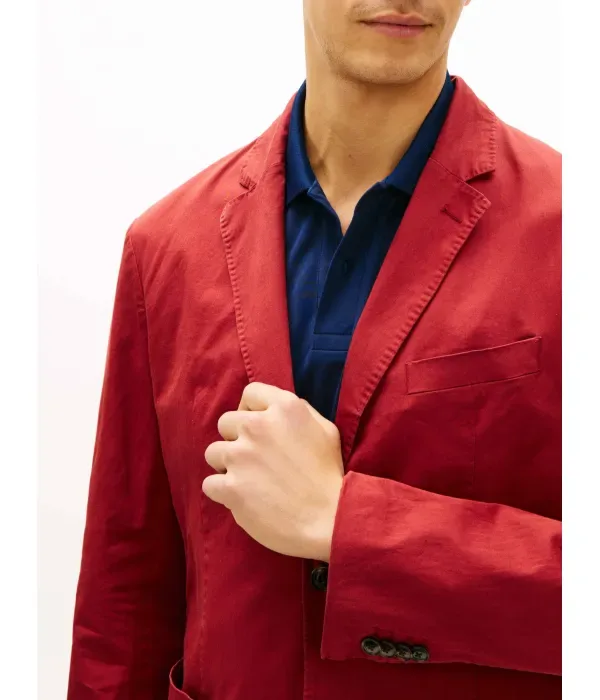 Элегантный жакет regular fit Tommy Hilfiger, красный — фото 4