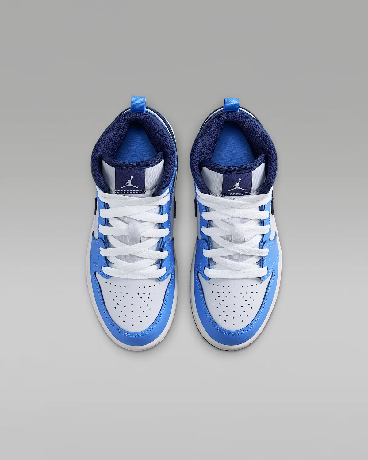 Кроссовки Jordan 1 Mid для малышей, University Blue/White/Sail/Midnight Navy — фото 4