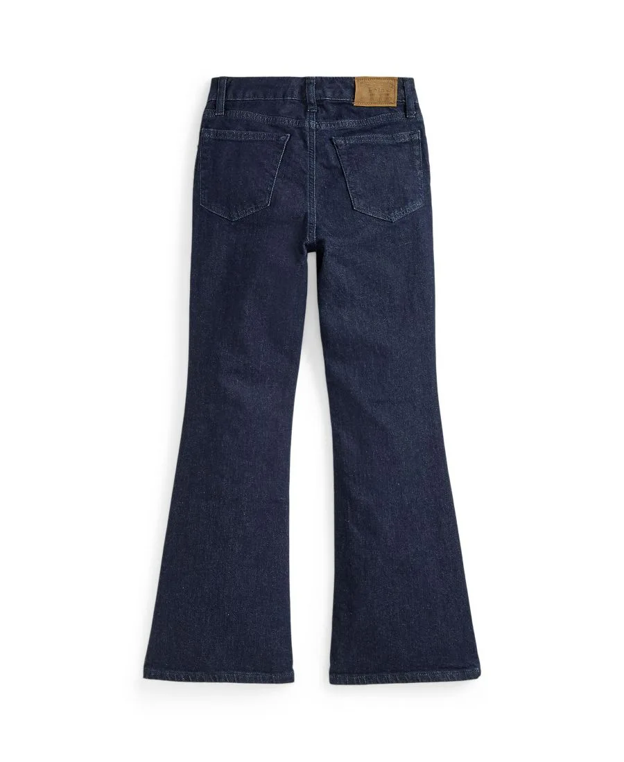 Джинсы-клеш из эластичного денима для девочек 7-16 лет Polo Ralph Lauren, Mosley Wash — фото 2