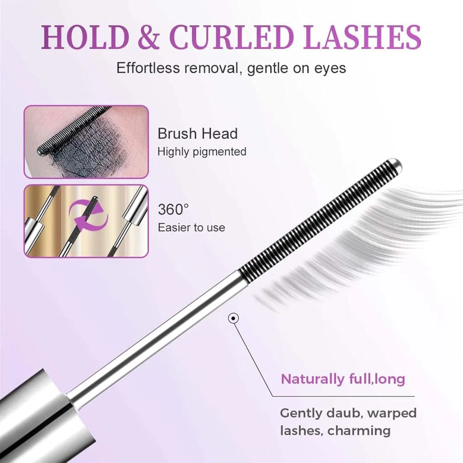 Тушь для ресниц Facelove Iron Eye с металлической щеточкой Generisch, Black — фото 4