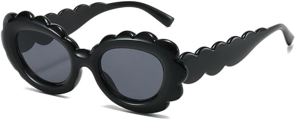 

Овальные солнцезащитные очки в форме цветка, желейного цвета, для женщин, модные фиолетово-зеленые, мужские солнцезащитные очки UV400 в стиле ретро generic, Black Gray