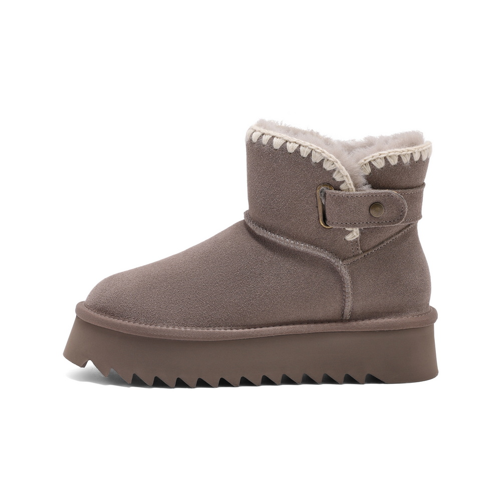 Ботинки Wear-Resistant Height Increasing Slip-Resistant 12cm Snow Boots Women's BELLE, Gray