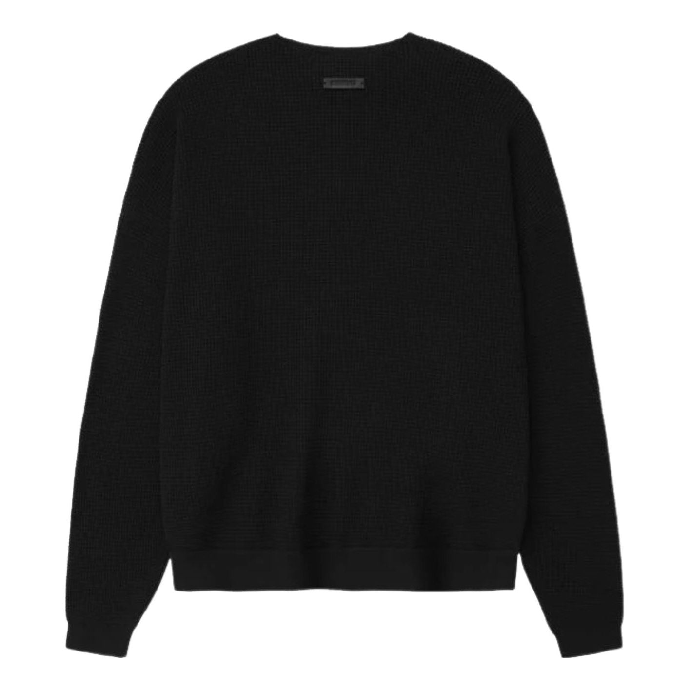 Свитер Fear of God Essentials с вафельным круглым вырезом, в стиле 90-х, «Винтажный черный» — фото 2
