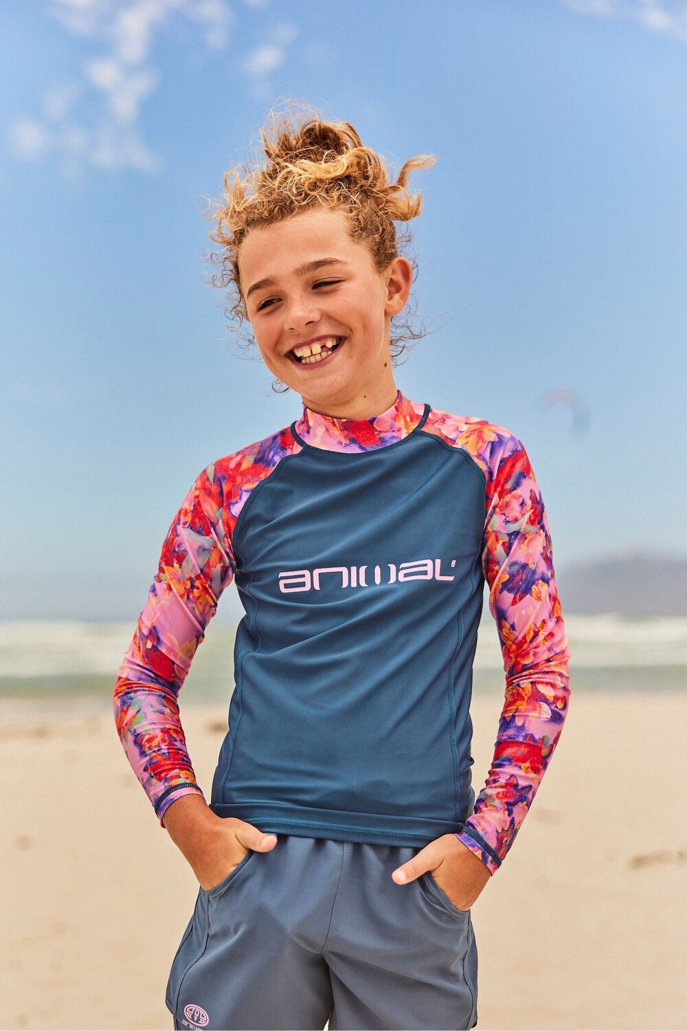 

Детская солнцезащитная футболка Carly из переработанного материала Animal, розовый