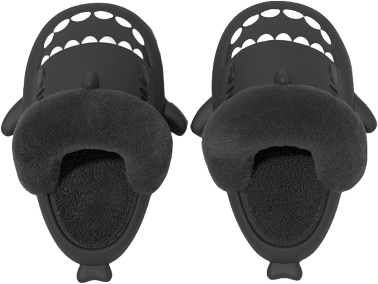 

Зимние шлепанцы Shark Slides, шлепанцы Shark Slides для взрослых и детей, теплые, уютные, плюшевые, водонепроницаемые, нескользящие, для мужчин и женщин Generic, темно-серый