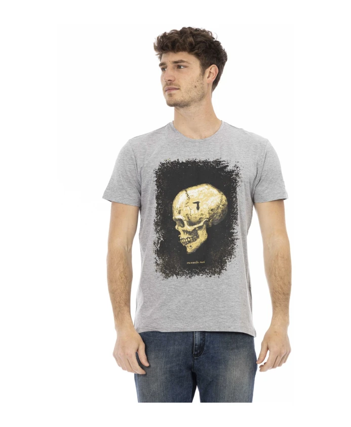 

Повседневная футболка с круглым вырезом и короткими рукавами Trussardi, серый