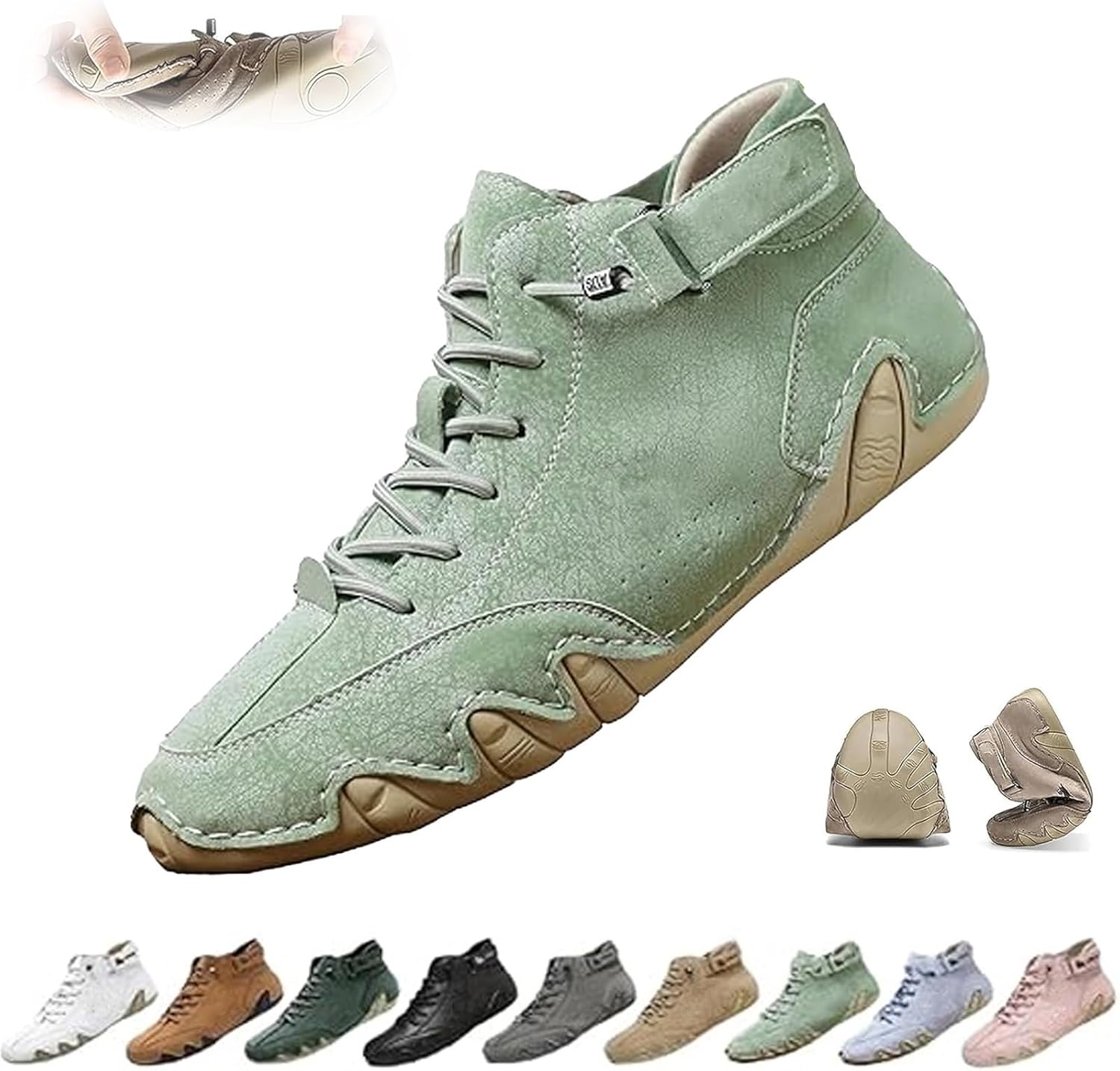 

Ортопедические кроссовки для женщин и мужчин, противоскользящие водительские туфли, наружные водонепроницаемые дышащие кроссовки Ghtrhsb, зеленый