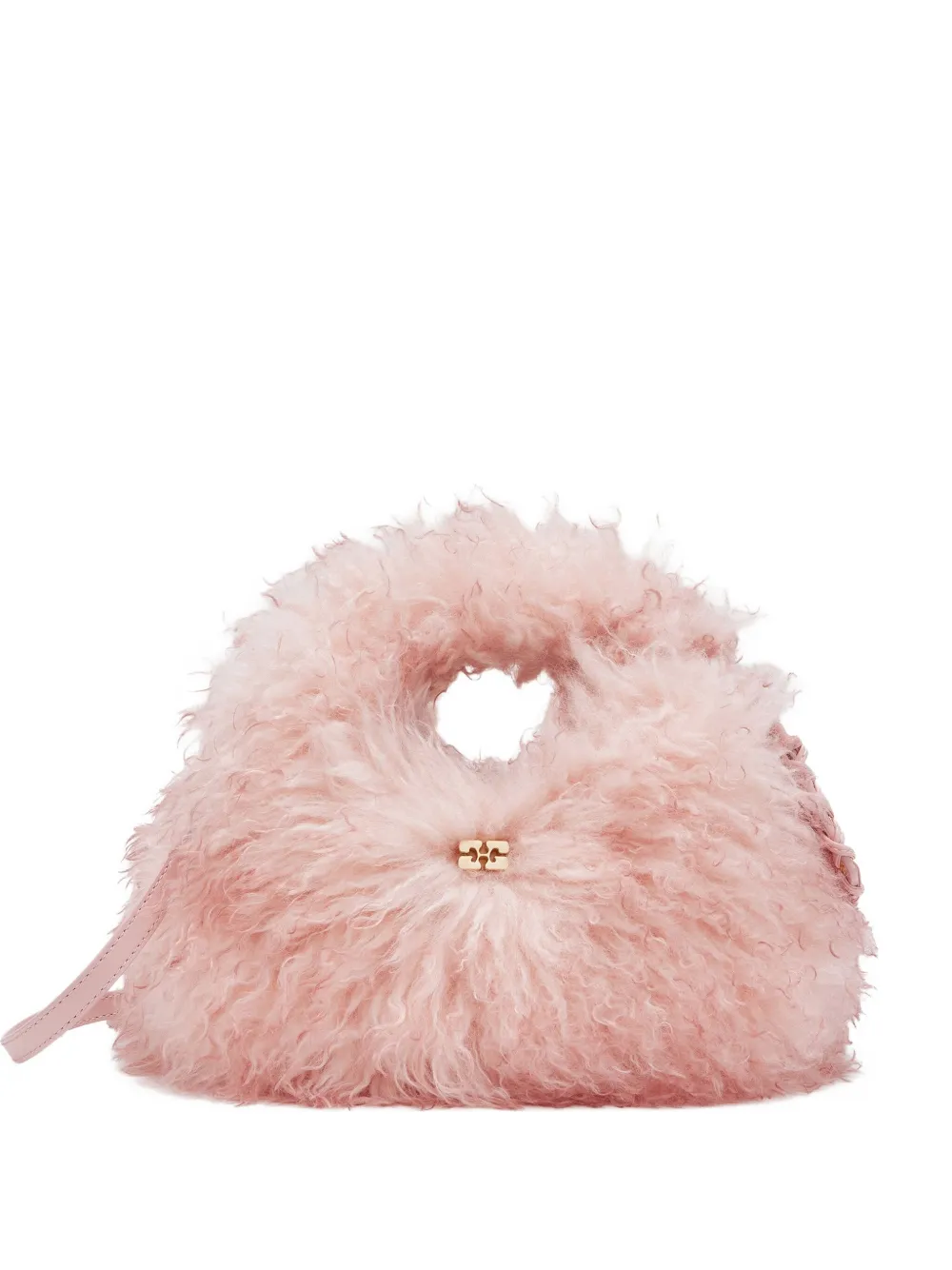 

Сумка-тоут с логотипом Ganni, розовый