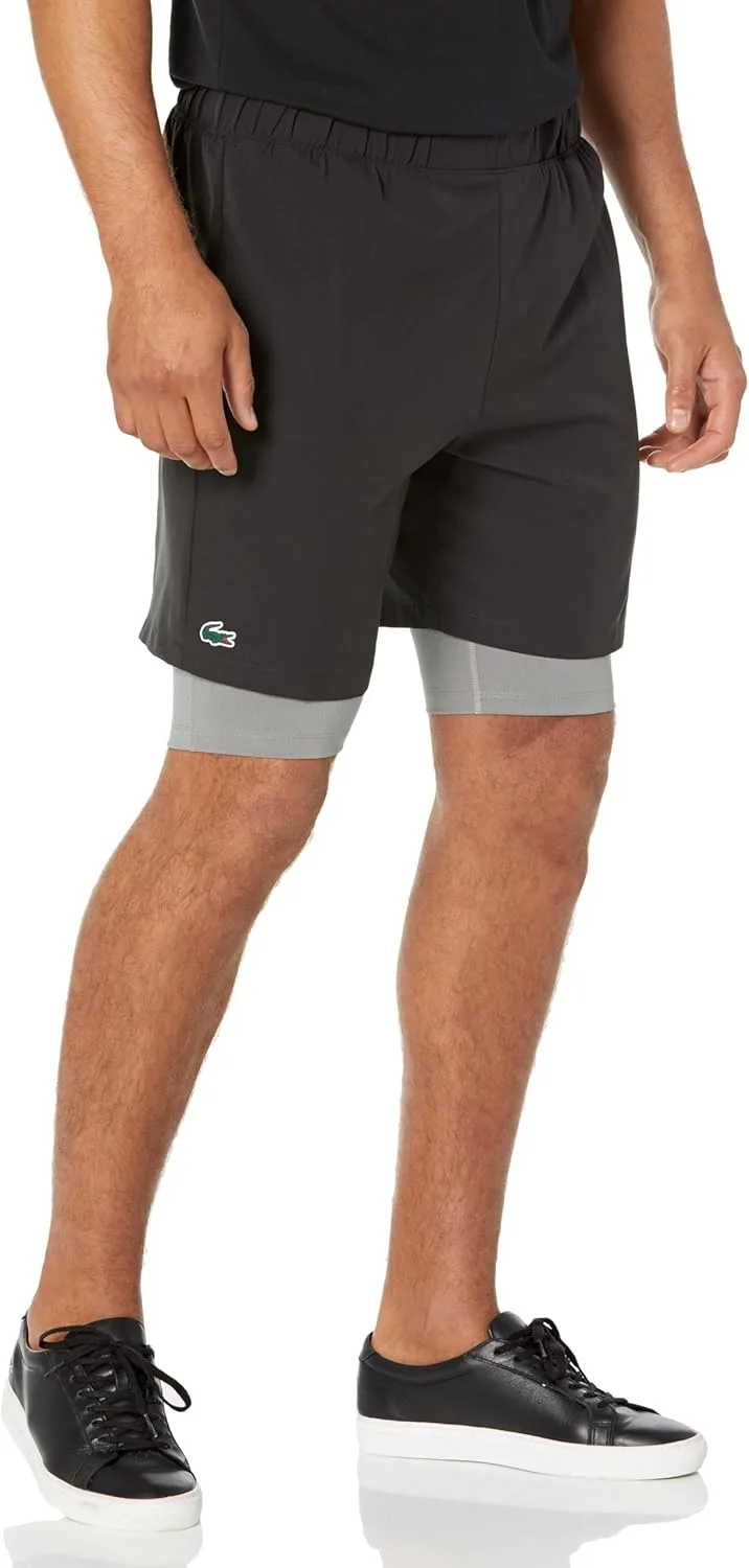 Lacoste мужские шорты с подкладкой Ultra Dry, черный