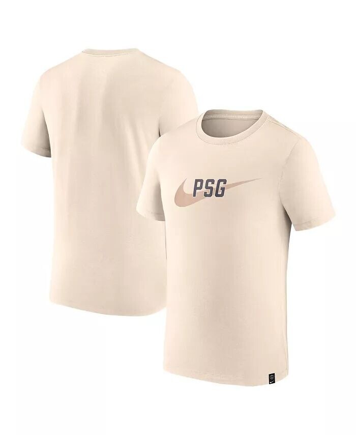 

Мужская кремовая футболка с логотипом Paris Saint-Germain Nike