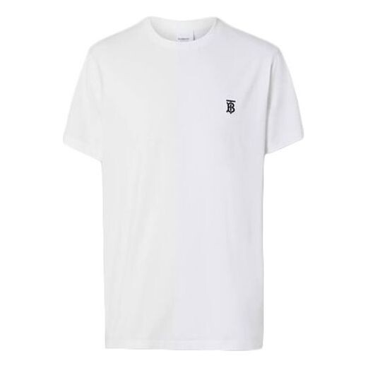 

Футболка monogram motif pattern cotton male white Burberry, белый