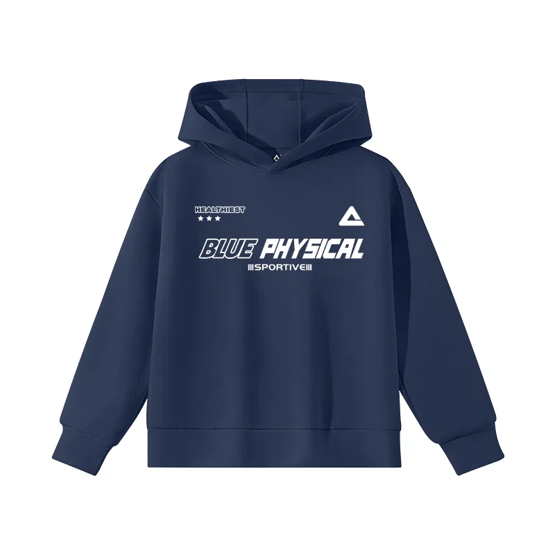Свитшот детский с принтом PEAK Navy Blue/PK Pure White Letter