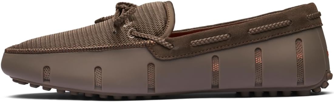 

Мужские лоферы SWIMS, повседневные слипоны с плетеными шнурками, модная обувь для пляжа, коричневый