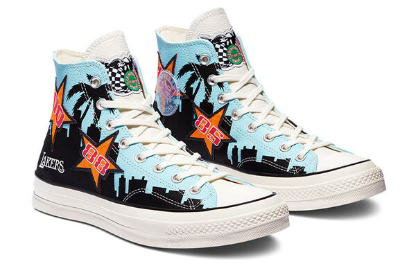 Кроссовки chinatown market x chuck 70 high 'lakers championship jacket' Converse, синий — фото 3