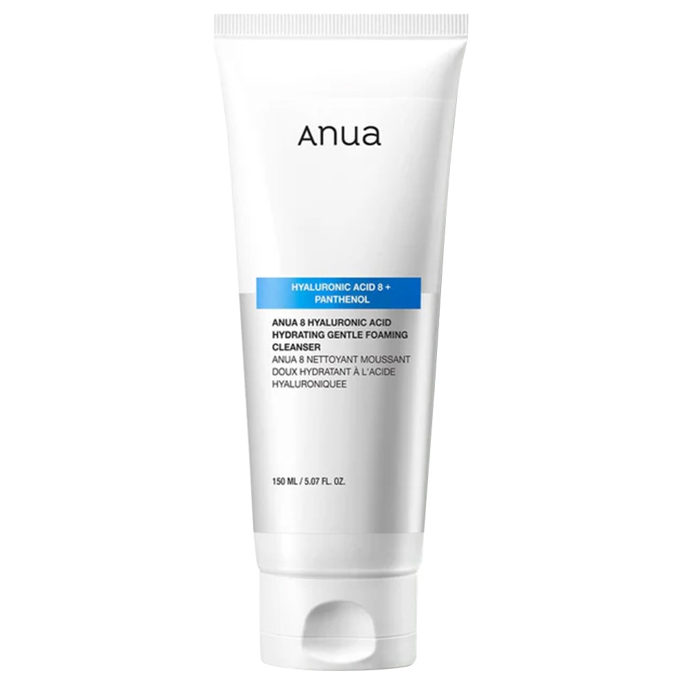 

Очищающая пенка для лица 8 hyaluronic acid hydrating gentle foaming cleanser Anua, объем 150мл