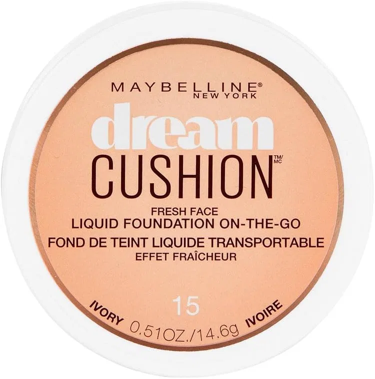 Тональная основа Dream Cushion Fresh Face, Maybelline New York, 0.51 fl oz, слоновая кость