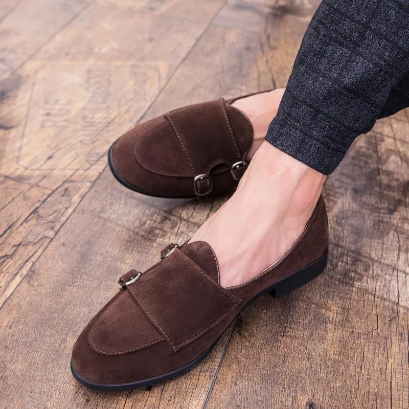Мокасины мужские, кожаные, Loafers, коричневый Hhhchpm — фото 4