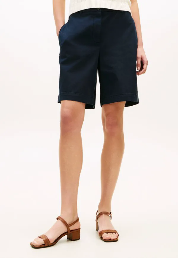 Выстиранные обычные шорты-чиносы Tommy Hilfiger, Dark Night Navy