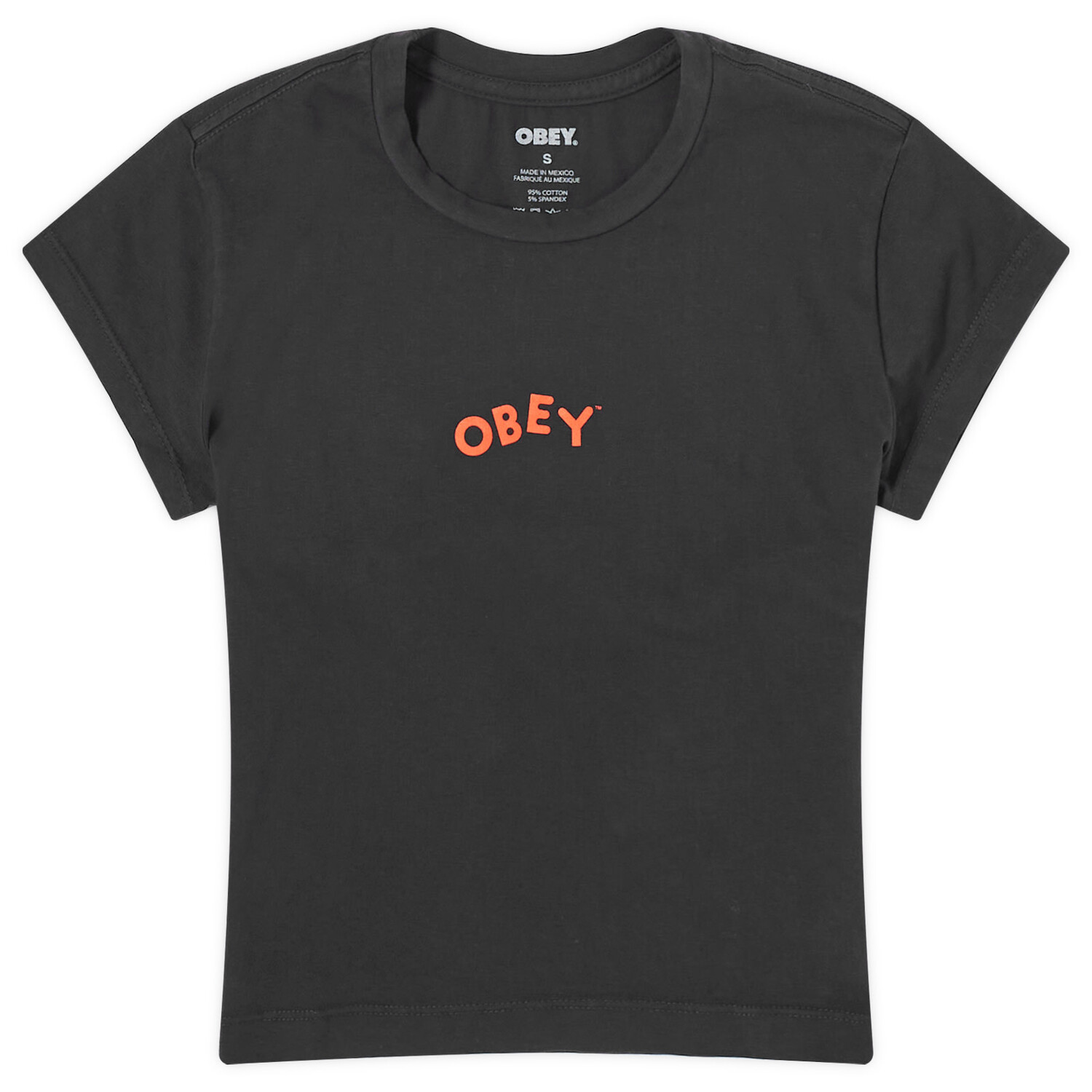 

Футболка Obey Shrunken T-Shirt, цвет Digital Black