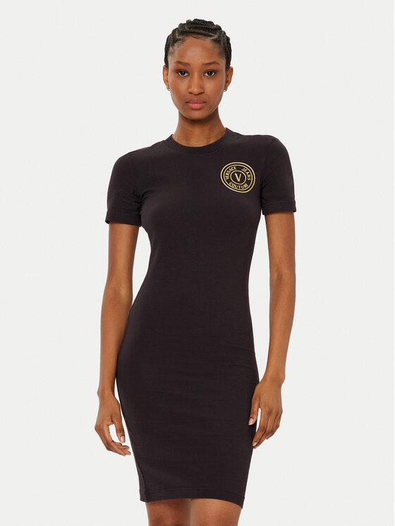 

Платье облегающего кроя для повседневной носки 78HAOT00 Versace Jeans Couture, черный