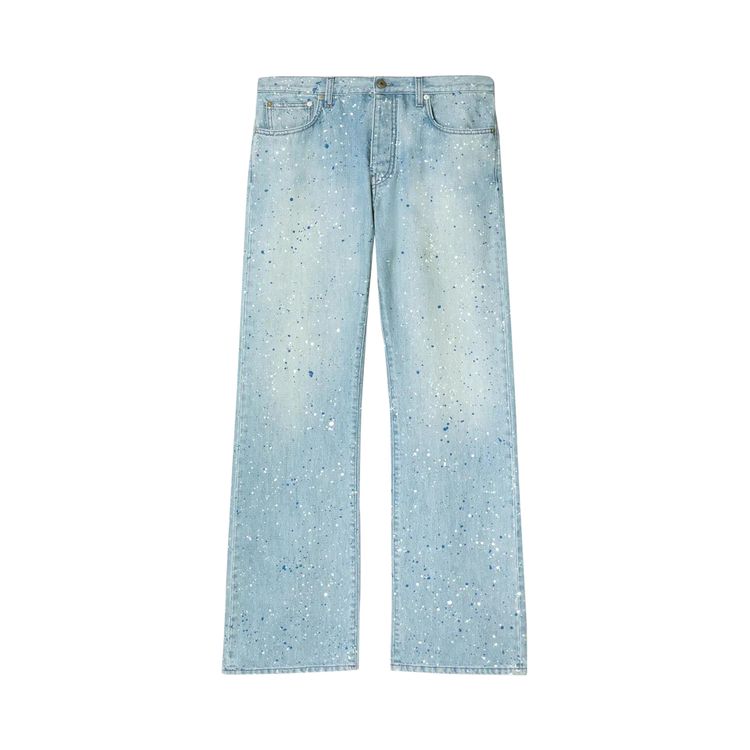 

Джинсы Off-White Paint Relaxed Jeans 'Navy Blue/Multicolor', синий