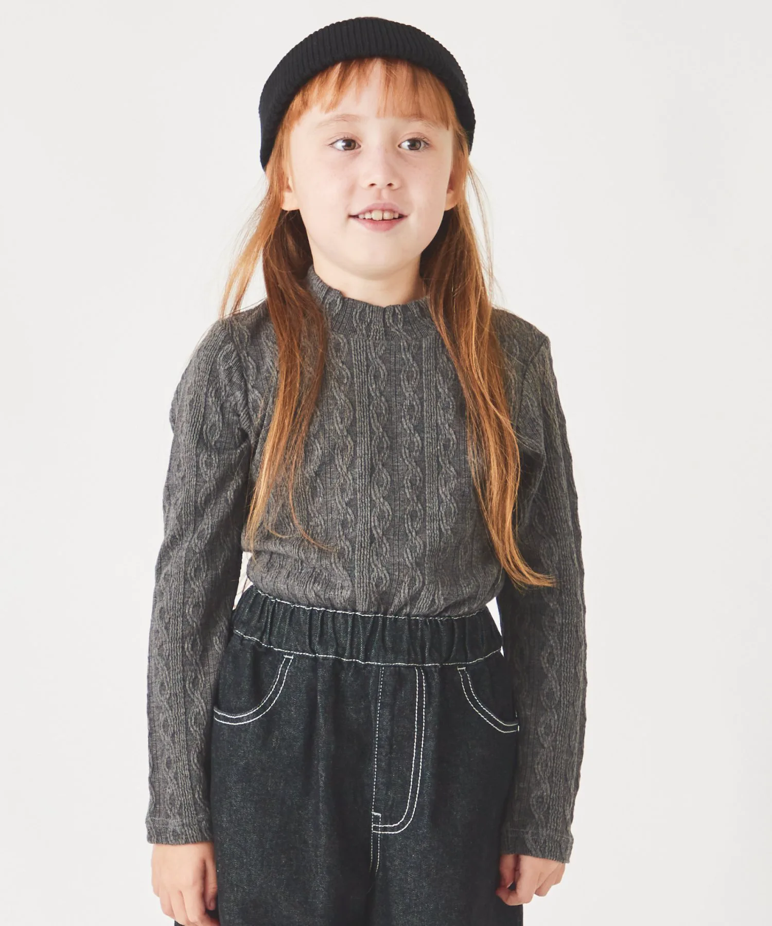 Вязаный топ с высоким воротником Ever Closet, Top Charcoal