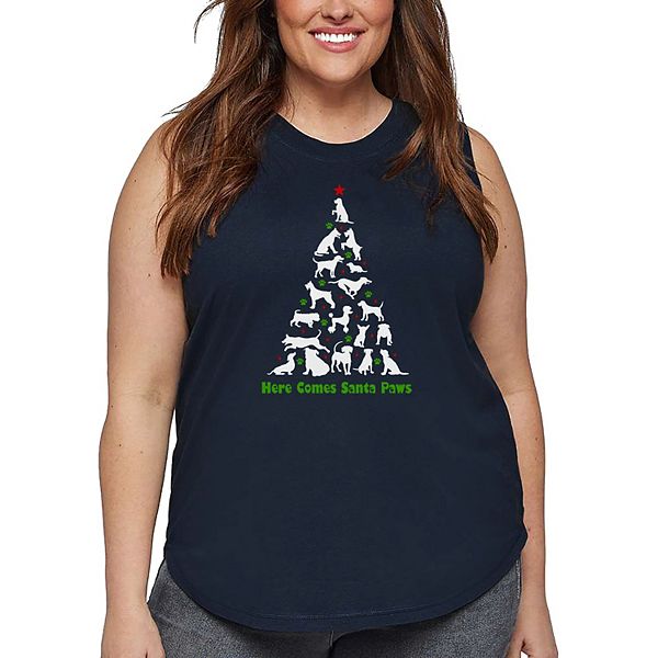 

Футболка с принтом Here Comes Santa Paws для женщин Plus Size La Pop Art, Navy, Синий, Футболка с принтом Here Comes Santa Paws для женщин Plus Size La Pop Art, Navy