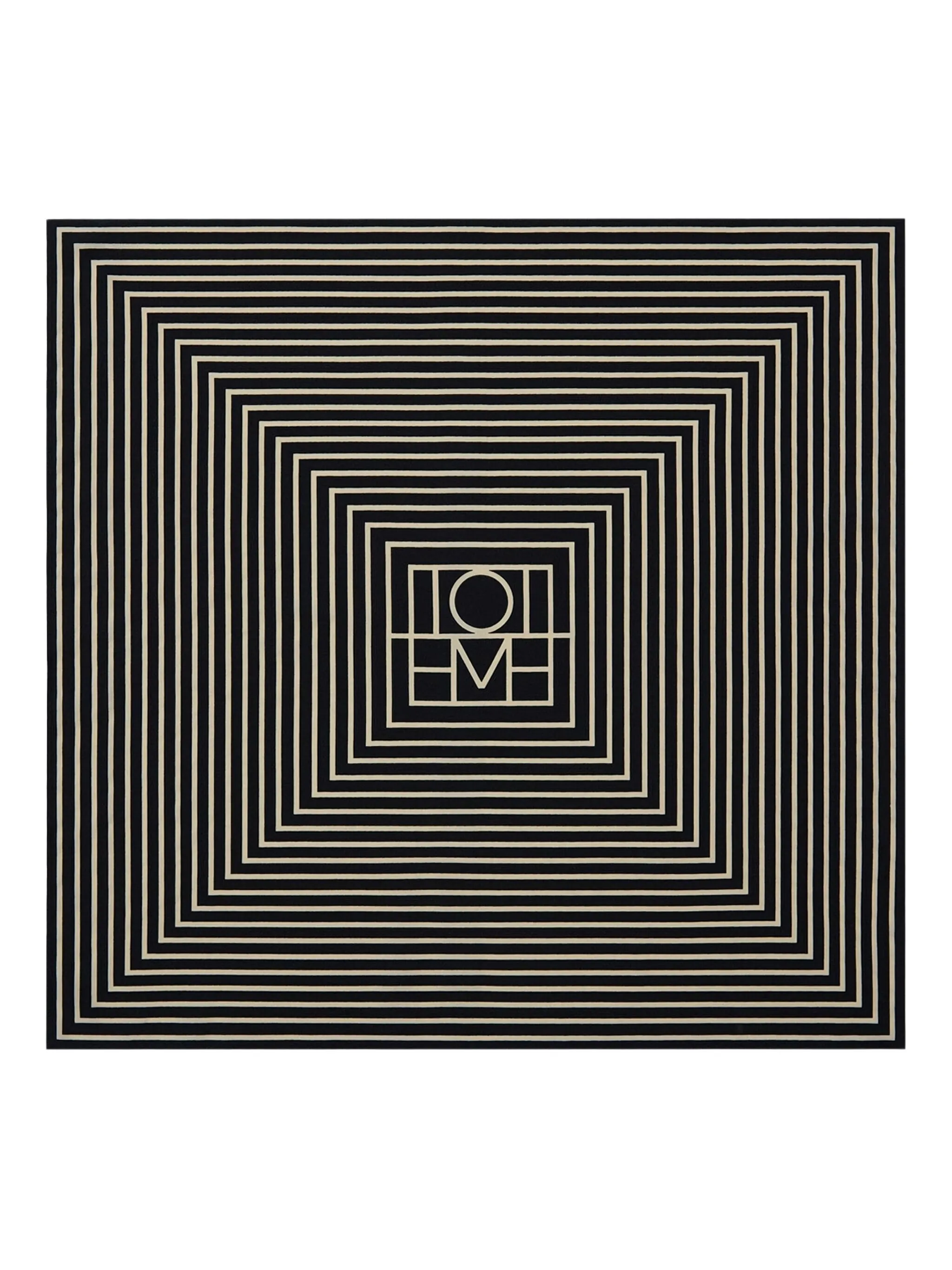 

Шелковый платок с монограммой Toteme, черный