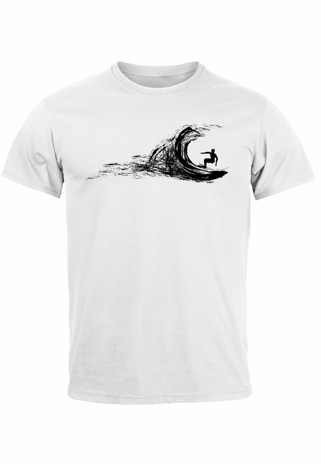 

Принт на футболке Surfer Surfing Neverless, белый