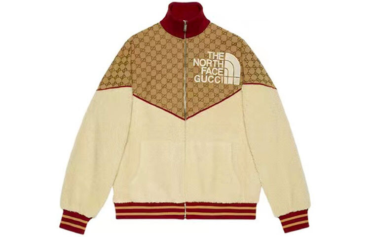

Куртка унисекс North Face X Gucci, хаки