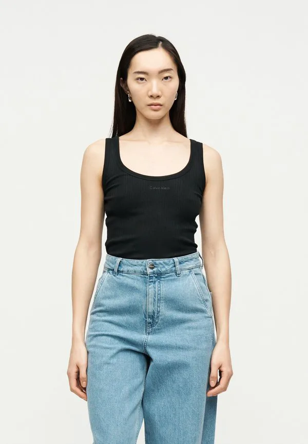 Майка с разноцветным логотипом nano Calvin Klein, Black