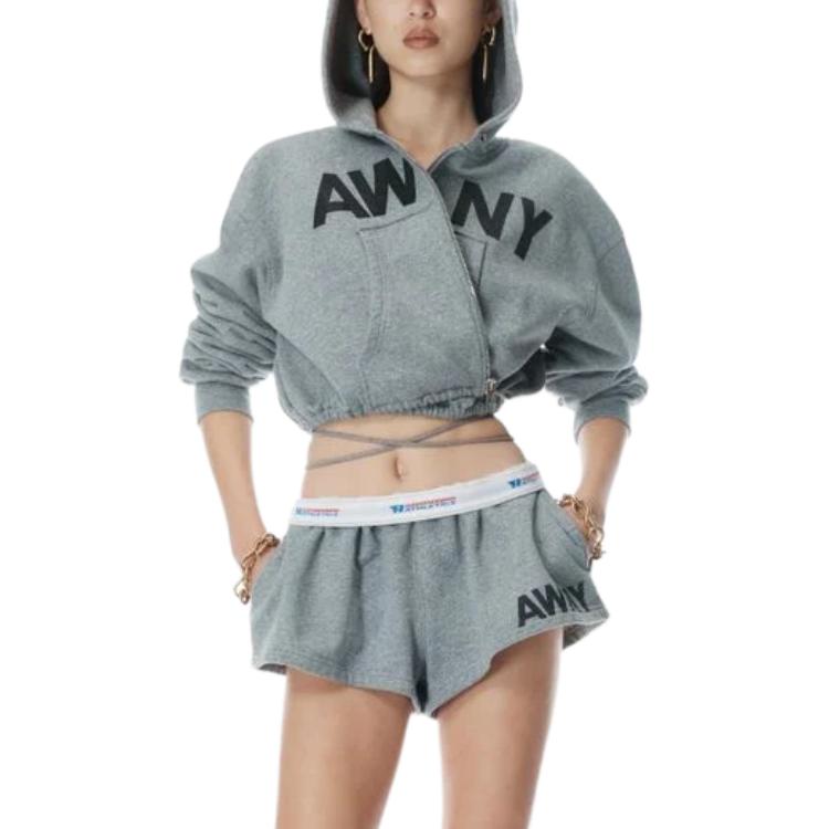 Alexander Wang Футболка с принтом деконструированная худи серый — фото 4