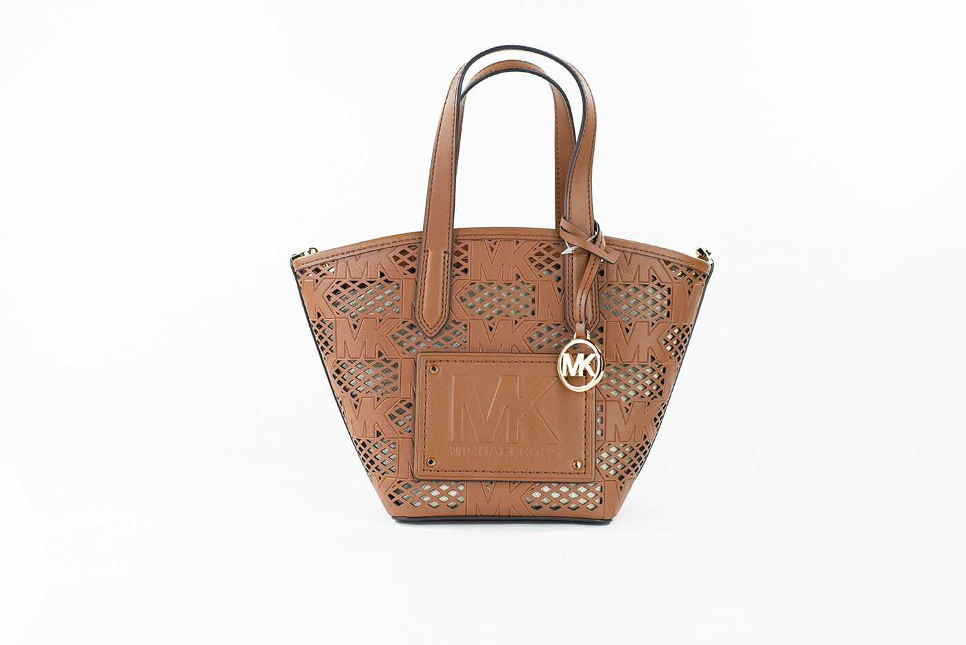 

Kimber Small Luggage Leather 2-in-1 Zip Tote Messenger Bag Кошелек Michael Kors
