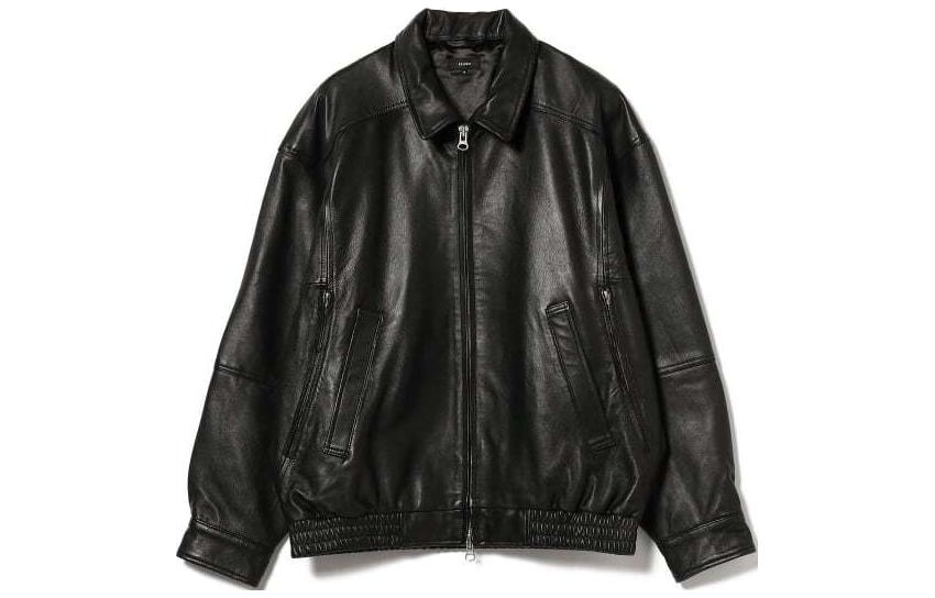 

Beams Кожаная куртка унисекс черная, Black