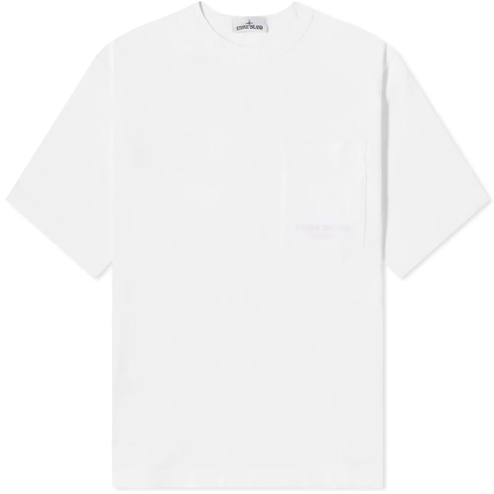 

Белая хлопковая футболка Stone Island
