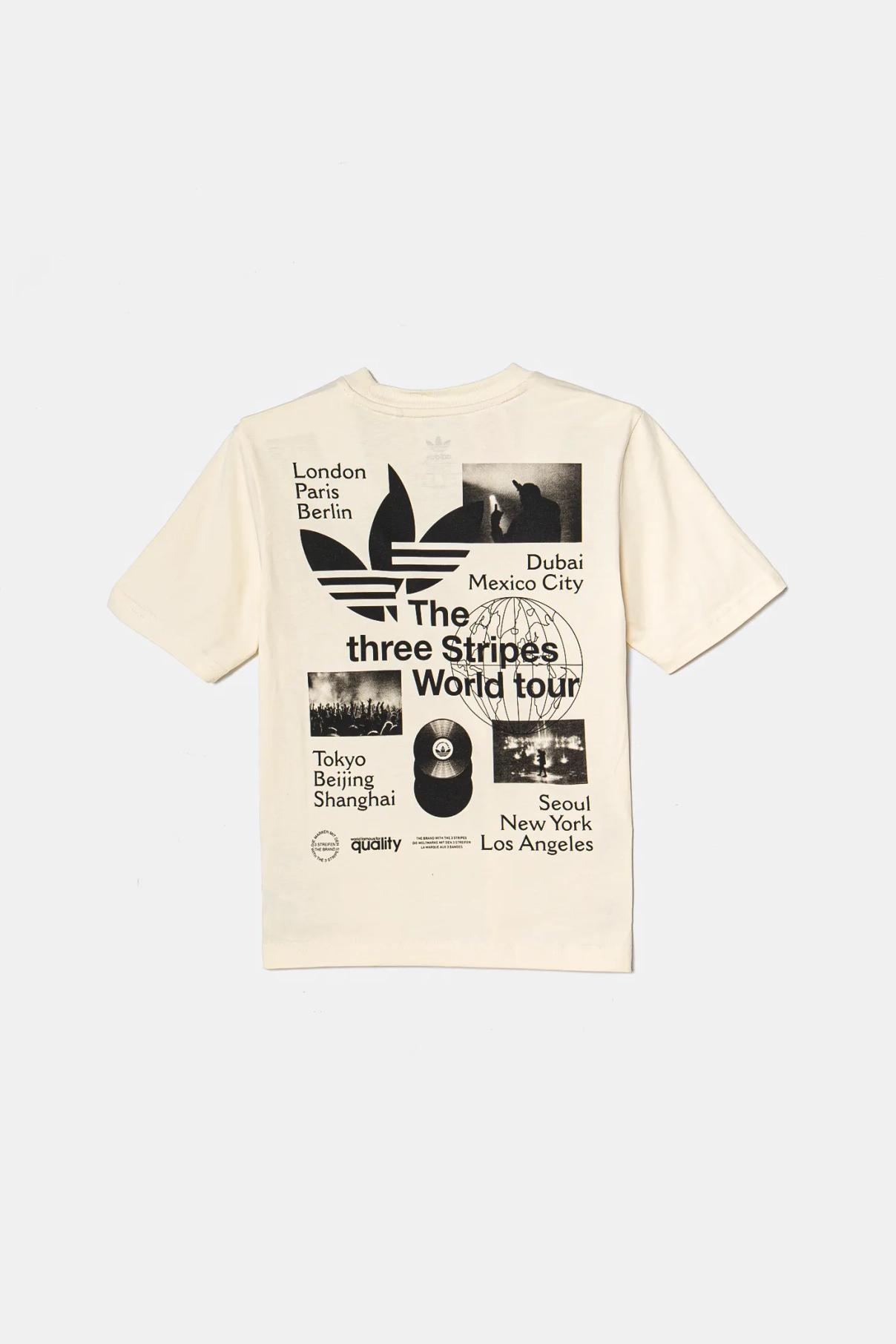 

Хлопковая футболка для детей adidas Originals, бежевый