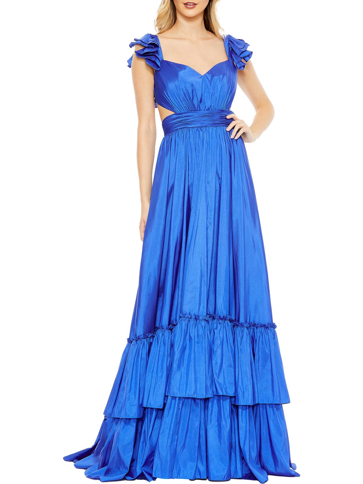 

Женское атласное макси вечернее платье Mac Duggal