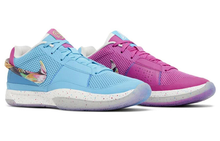 Кроссовки Nike Ja 1 Basketball, голубой/фиолетовый — фото 3