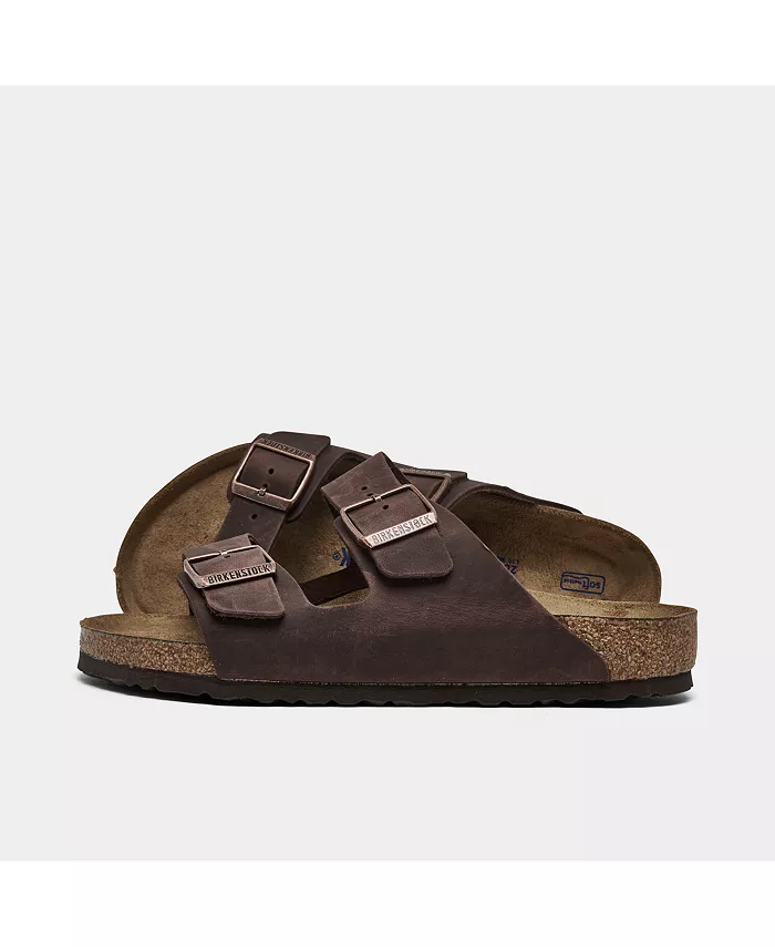 Мужские сандалии Arizona Essentials с двумя ремешками из промасленной кожи от Finish Line Birkenstock, коричневый — фото 2