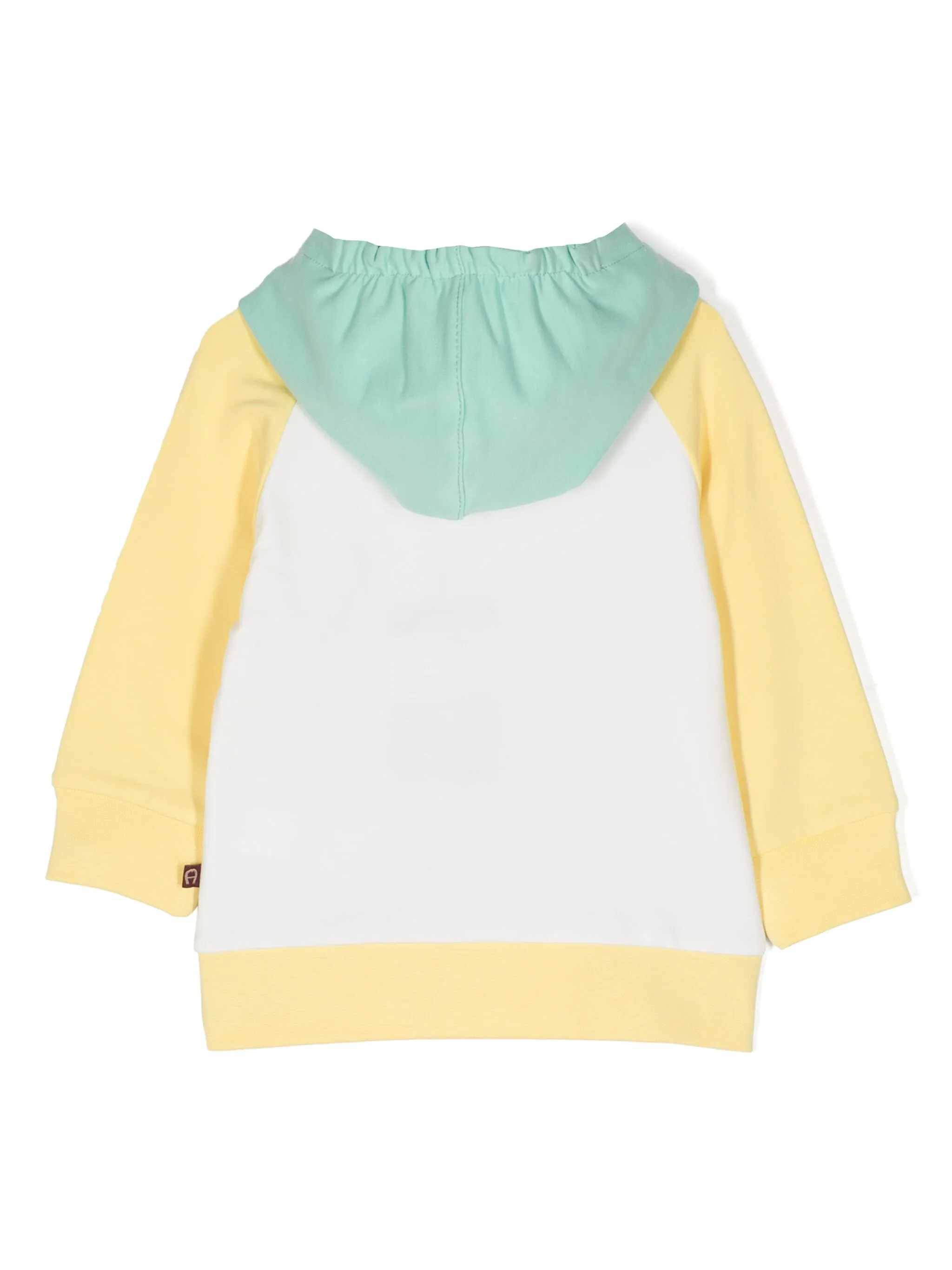 

Худи в стиле колор-блок с логотипом Aigner Kids, белый