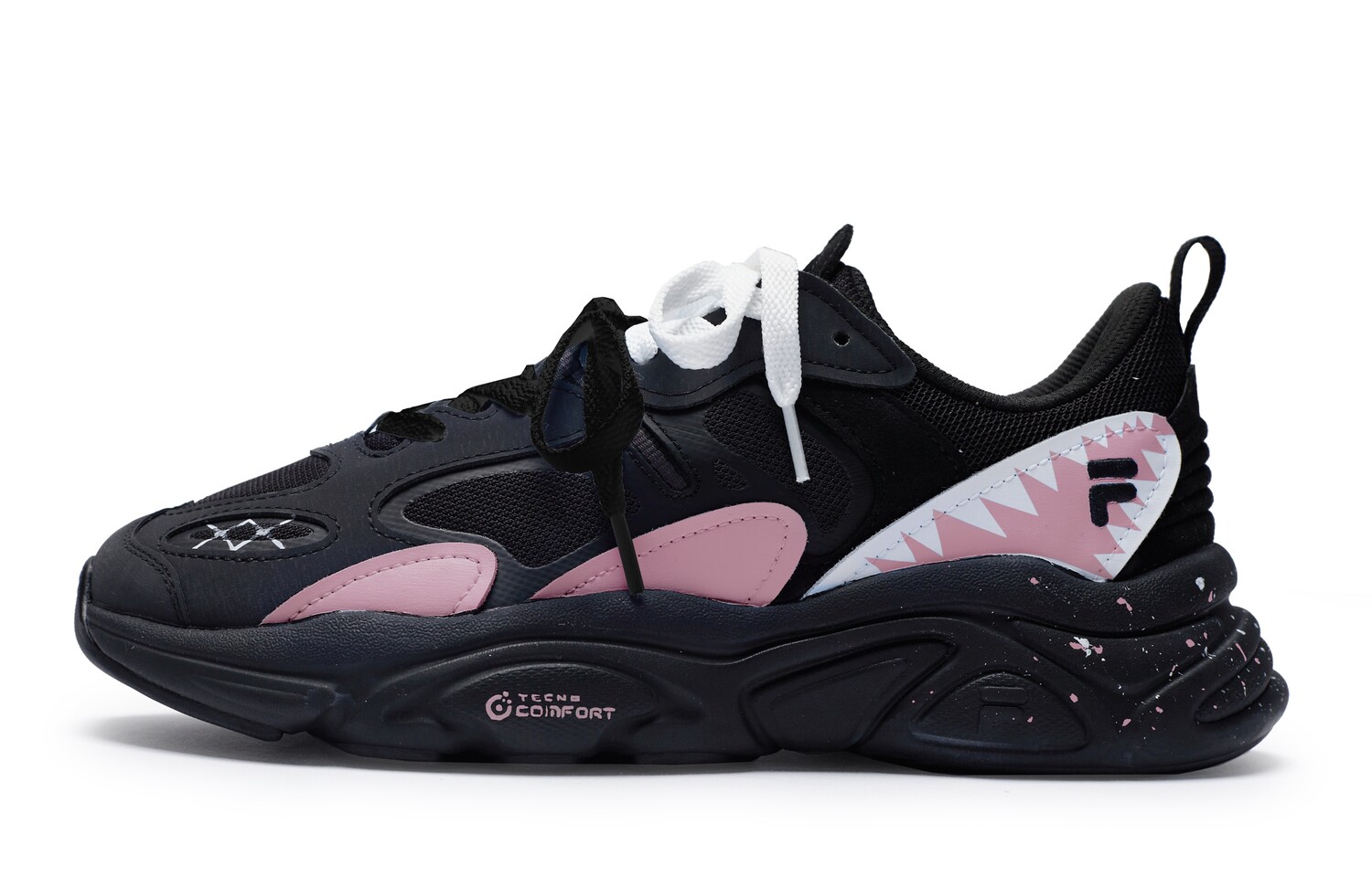 Кроссовки FILA Lifestyle Shoes Women's Low-top Gray Pink/white, черный — фото 2
