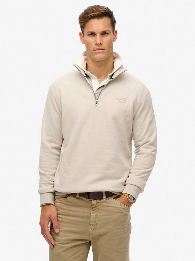 

Толстовка с логотипом essential henley Superdry, цвет Light Stone Beige