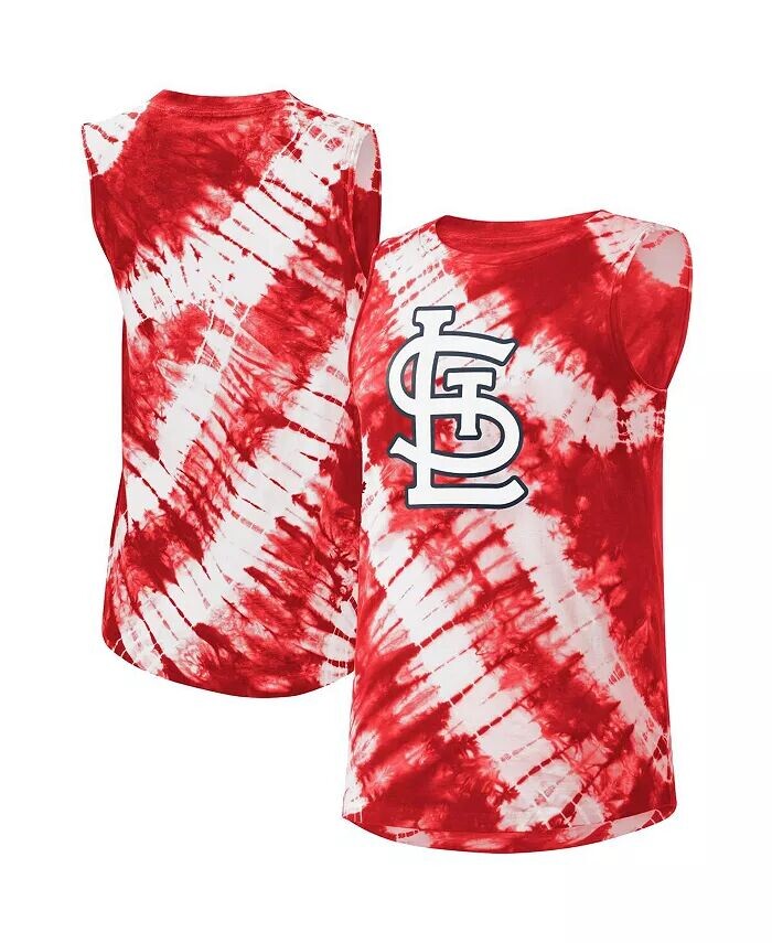 

Женская красная майка St. Louis Cardinals Money Ball с принтом тай-дай Touch