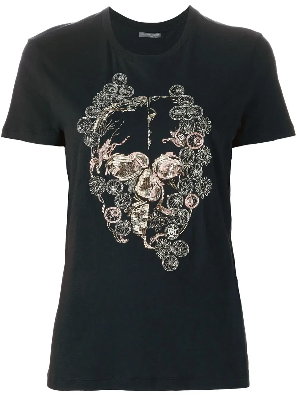 Футболка с изображением черепа Alexander Mcqueen, черный