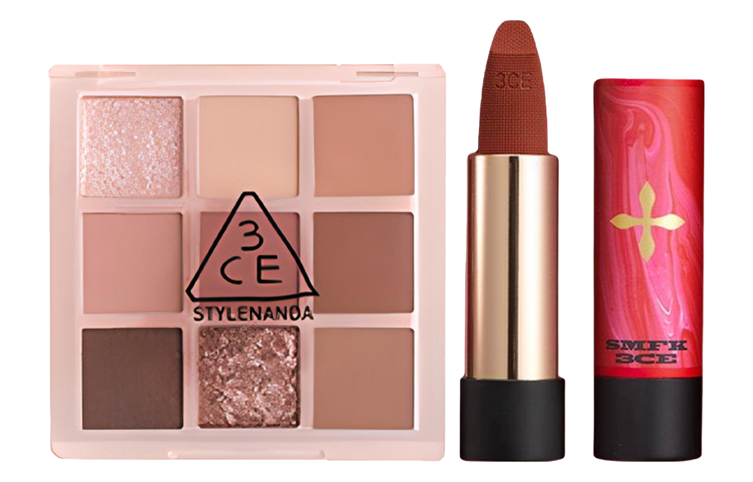 

Тени для век и помада New Millennium Limited легко растушевываются, стойкие 8,2 г+3,5 г 3CE