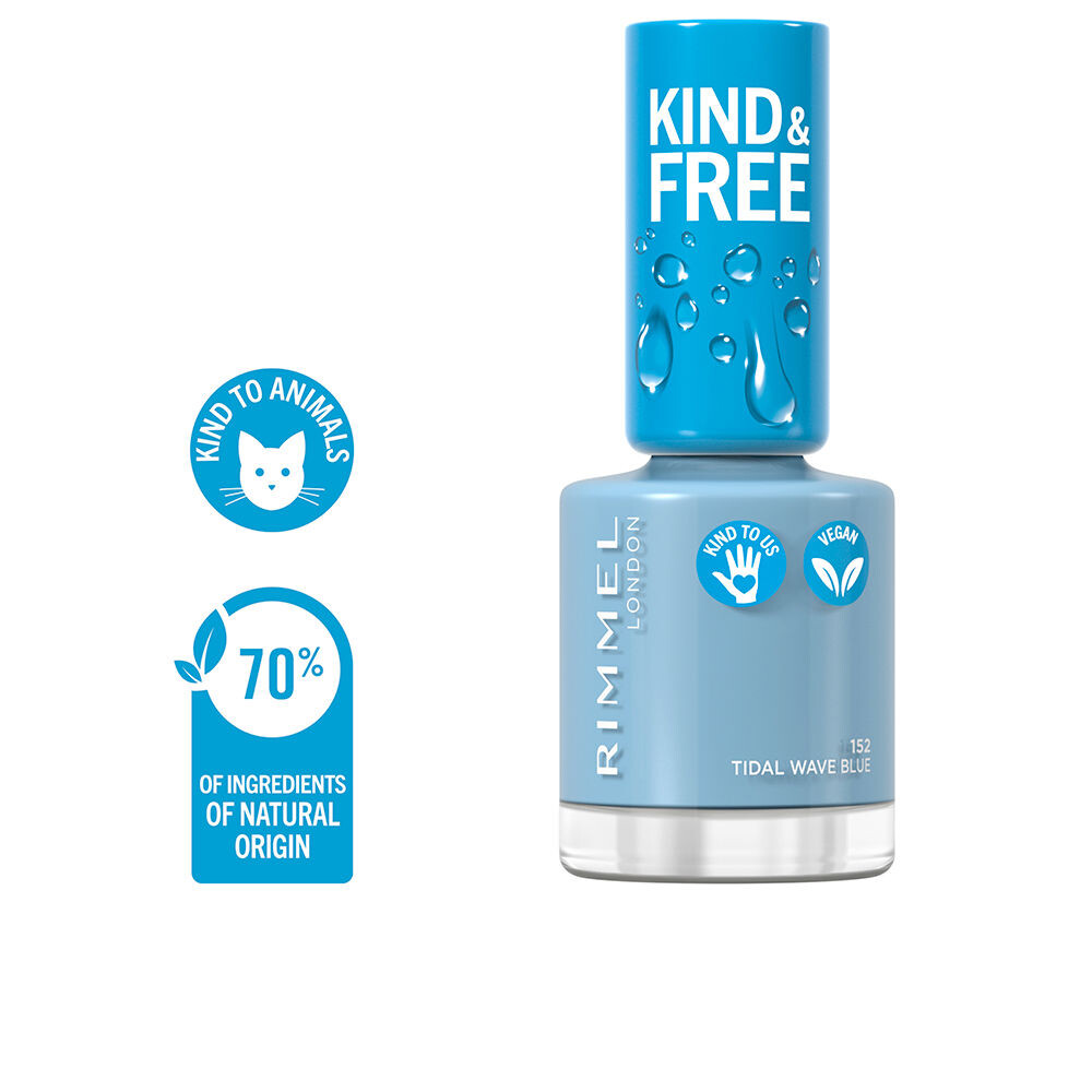 Лак для ногтей Kind & free nail polish Rimmel london, 8 мл, 152-tidal wave blue — фото 4