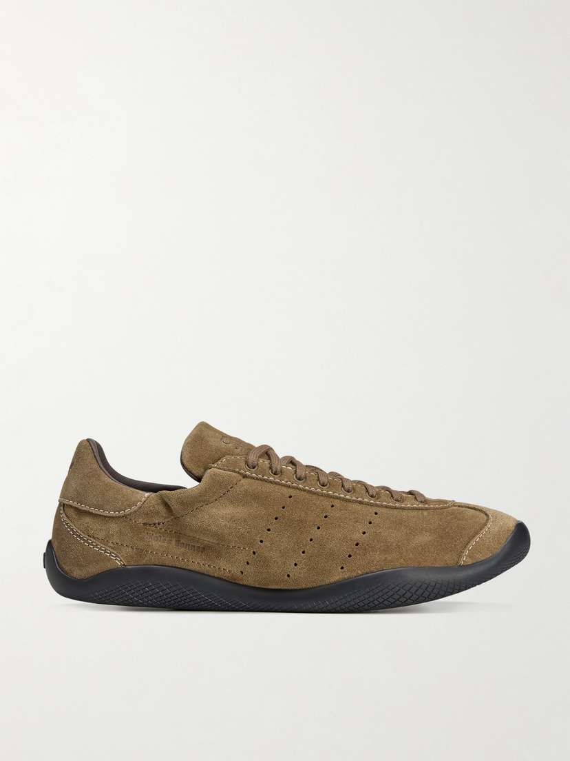 Кроссовки Wales bonner lo pro perforated suede Adidas Originals, коричневый